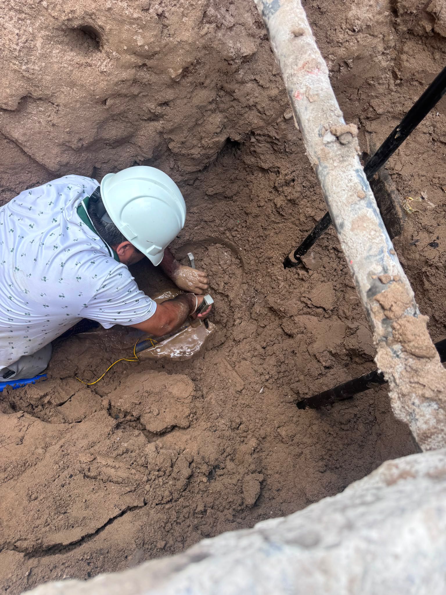 Recent plumbing job site photo